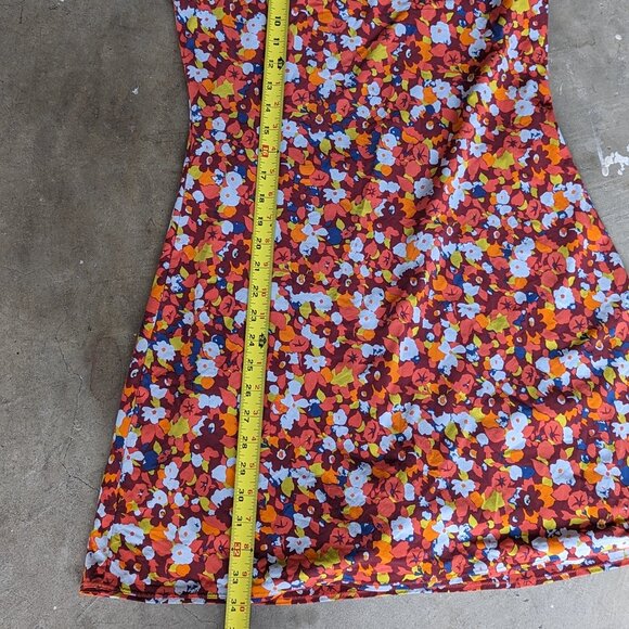Outdoor Voices Exercise Dress Paprika Bloom Red Orange Floral Built in Shorts - Picture 6 of 8